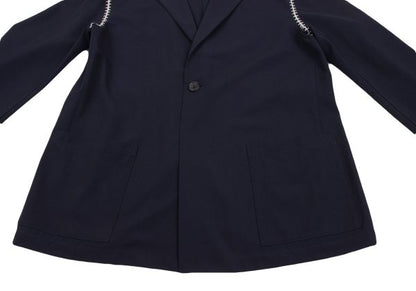 Yohji Yamamoto POUR HOMME 91SS Crochet Jacket Blue Size M