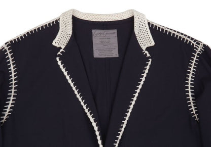 Yohji Yamamoto POUR HOMME Crochet Lace Jacket Blue Size M