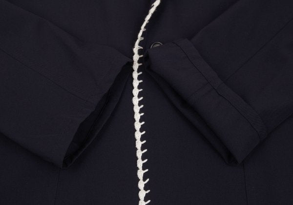 Yohji Yamamoto POUR HOMME Crochet Lace Jacket Blue Size M