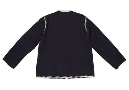 Yohji Yamamoto POUR HOMME Crochet Lace Jacket Blue Size M