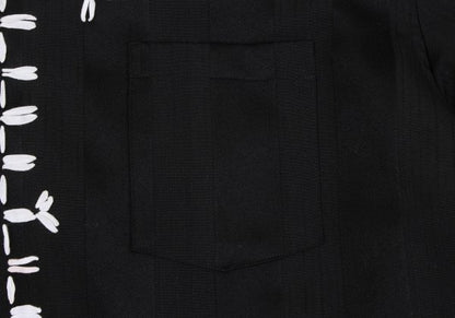 Yohji Yamamoto POUR HOMME Stripe V-Neck Black Size M