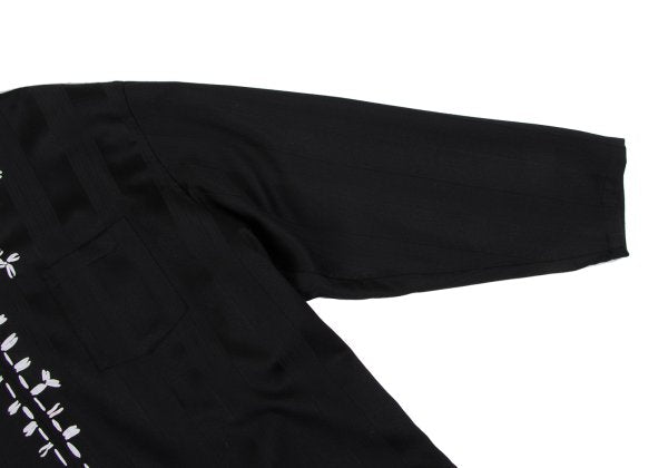 Yohji Yamamoto POUR HOMME Stripe V-Neck Black Size M