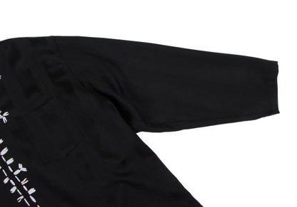 Yohji Yamamoto POUR HOMME Stripe V-Neck Black Size M