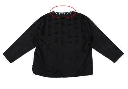 Yohji Yamamoto POUR HOMME Stripe V-Neck Black Size M