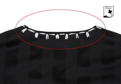 Yohji Yamamoto POUR HOMME Stripe V-Neck Black Size M