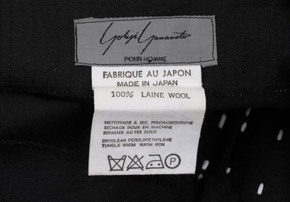 Yohji Yamamoto POUR HOMME Stripe V-Neck Black Size M