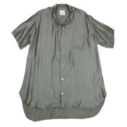 Yohji Yamamoto POUR HOMME Stripe Jacquard Shirt Green Size L