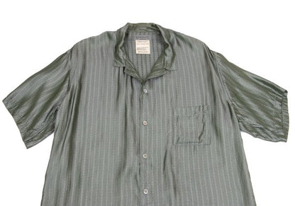 Yohji Yamamoto POUR HOMME Stripe Jacquard Shirt Green Size L