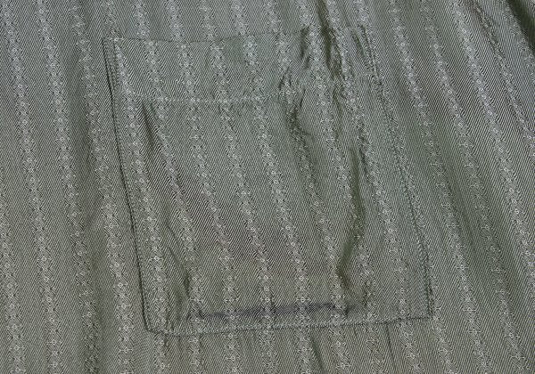 Yohji Yamamoto POUR HOMME Stripe Jacquard Shirt Green Size L
