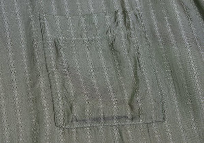 Yohji Yamamoto POUR HOMME Stripe Jacquard Shirt Green Size L