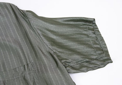Yohji Yamamoto POUR HOMME Stripe Jacquard Shirt Green Size L