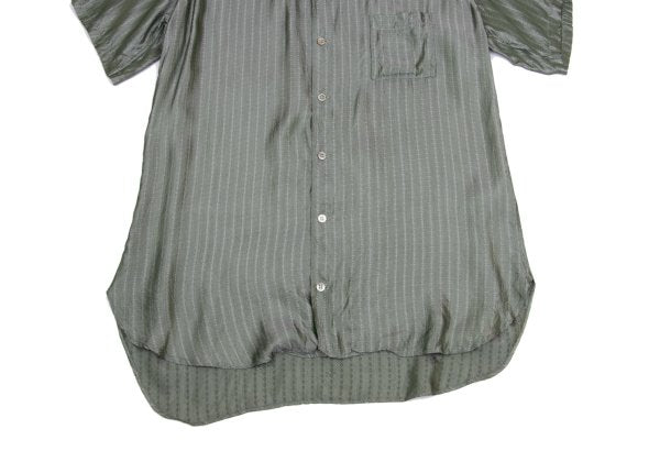 Yohji Yamamoto POUR HOMME Stripe Jacquard Shirt Green Size L