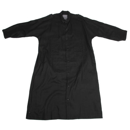 Yohji Yamamoto POUR HOMME Linen Epaulet Coat Black Size M