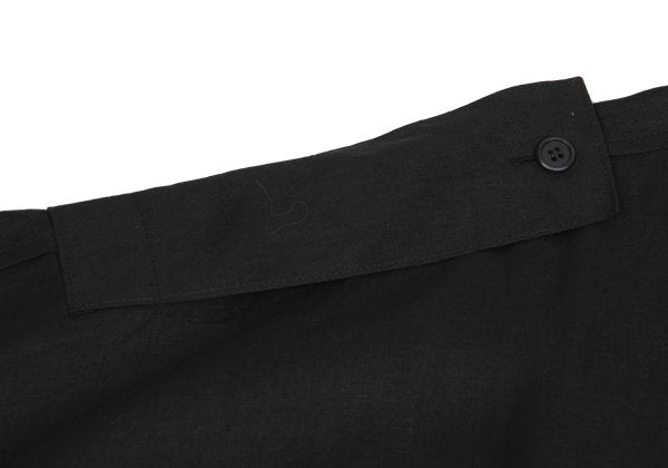 Yohji Yamamoto POUR HOMME Linen Epaulet Coat Black Size M