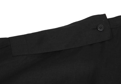 Yohji Yamamoto POUR HOMME Linen Epaulet Coat Black Size M