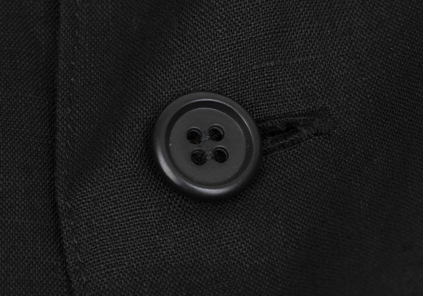Yohji Yamamoto POUR HOMME Linen Epaulet Coat Black Size M