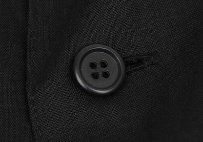 Yohji Yamamoto POUR HOMME Linen Epaulet Coat Black Size M