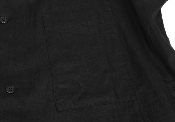 Yohji Yamamoto POUR HOMME Linen Epaulet Coat Black Size M