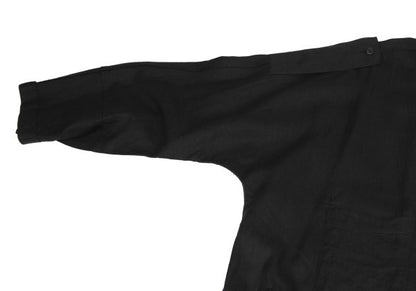 Yohji Yamamoto POUR HOMME Linen Epaulet Coat Black Size M