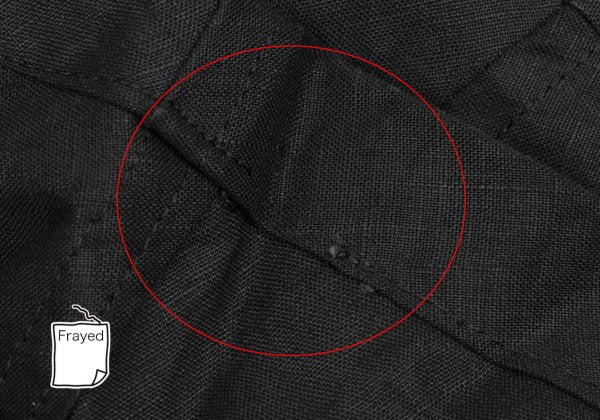 Yohji Yamamoto POUR HOMME Linen Epaulet Coat Black Size M