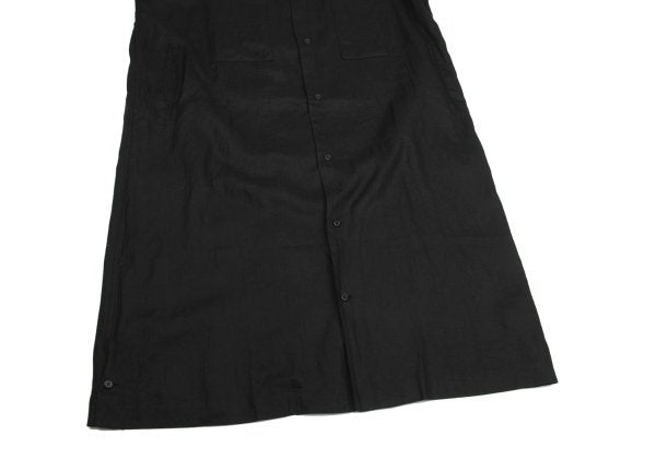 Yohji Yamamoto POUR HOMME Linen Epaulet Coat Black Size M