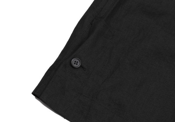 Yohji Yamamoto POUR HOMME Linen Epaulet Coat Black Size M
