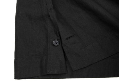 Yohji Yamamoto POUR HOMME Linen Epaulet Coat Black Size M