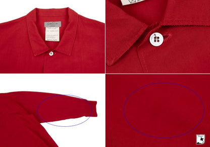 Yohji Yamamoto POUR HOMME Rayon Long Shirt Jacket Red Size M