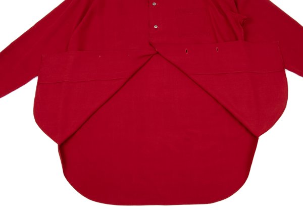 Yohji Yamamoto POUR HOMME Rayon Long Shirt Jacket Red Size M
