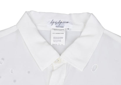 Yohji Yamamoto POUR HOMME Dot Cut Rayon Shirt White Size M