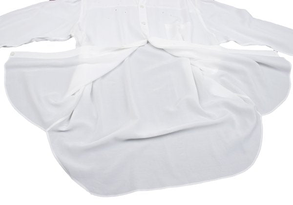 Yohji Yamamoto POUR HOMME Dot Cut Rayon Shirt White Size M