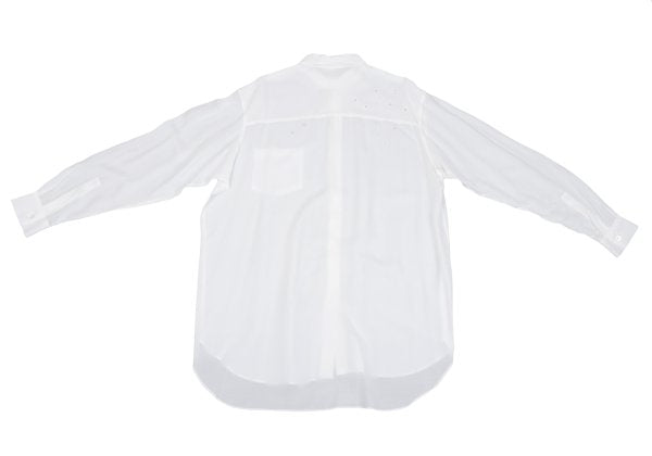 Yohji Yamamoto POUR HOMME Dot Cut Rayon Shirt White Size M