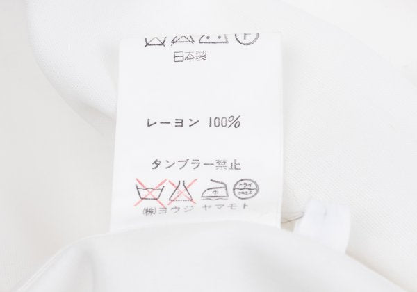 Yohji Yamamoto POUR HOMME Dot Cut Rayon Shirt White Size M