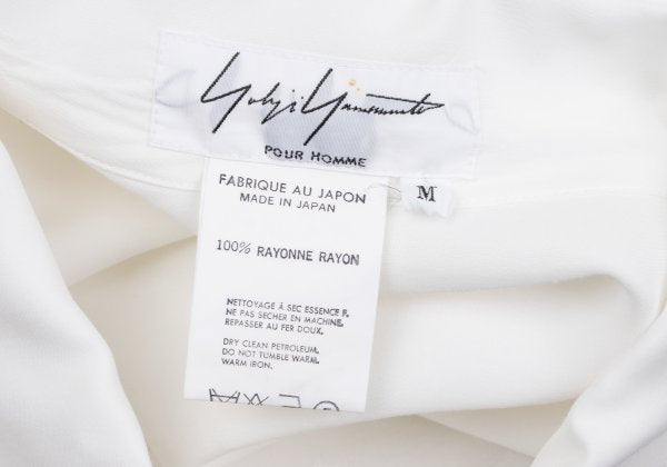 Yohji Yamamoto POUR HOMME Dot Cut Rayon Shirt White Size M