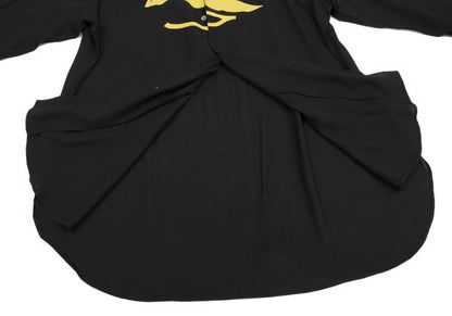 Yohji Yamamoto POUR HOMME Black Bird Rayon Shirt Size M