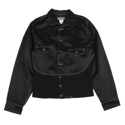 Yohji Yamamoto POUR HOMME Knit Panel Jacket Black Size M