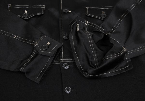 Yohji Yamamoto POUR HOMME Knit Panel Jacket Black Size M