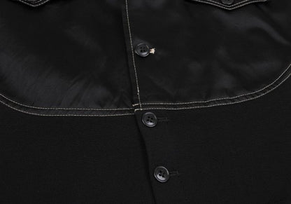 Yohji Yamamoto POUR HOMME Knit Panel Jacket Black Size M