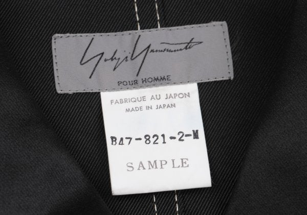 Yohji Yamamoto POUR HOMME Knit Panel Jacket Black Size M