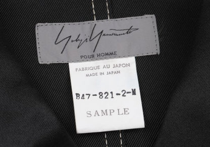 Yohji Yamamoto POUR HOMME Knit Panel Jacket Black Size M