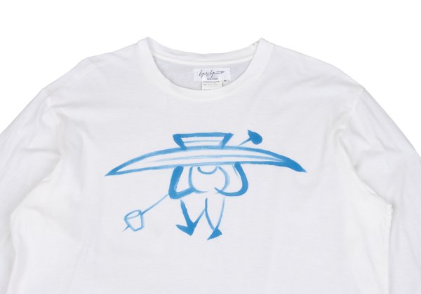 Yohji Yamamoto POUR HOMME Drawing Print T-Shirt White Size M