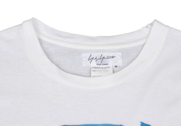 Yohji Yamamoto POUR HOMME Drawing Print T-Shirt White Size M