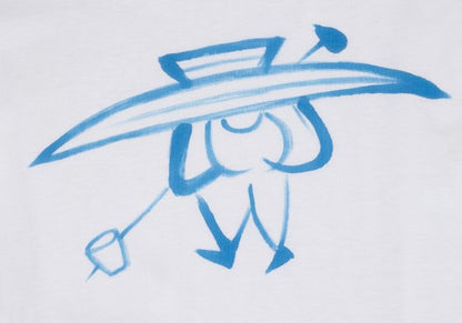 Yohji Yamamoto POUR HOMME Drawing Print T-Shirt White Size M