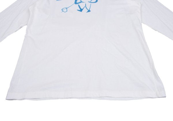 Yohji Yamamoto POUR HOMME Drawing Print T-Shirt White Size M