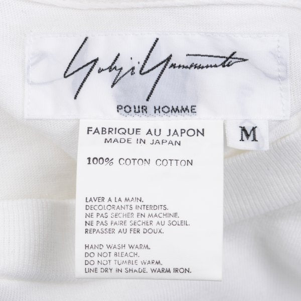 Yohji Yamamoto POUR HOMME Drawing Print T-Shirt White Size M