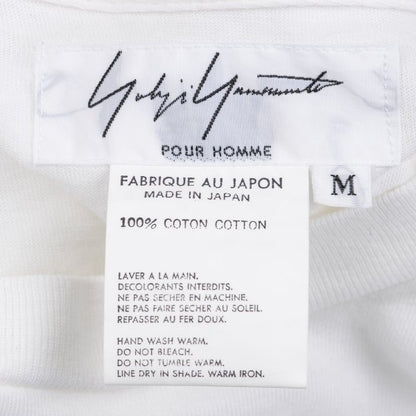 Yohji Yamamoto POUR HOMME Drawing Print T-Shirt White Size M