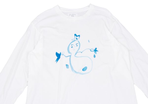 Yohji Yamamoto POUR HOMME Snowman T-Shirt White Size M