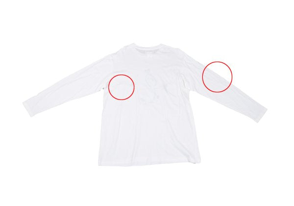 Yohji Yamamoto POUR HOMME Snowman T-Shirt White Size M