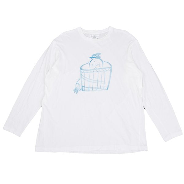 Yohji Yamamoto PH Japanese Drawing Print White Blue Size M