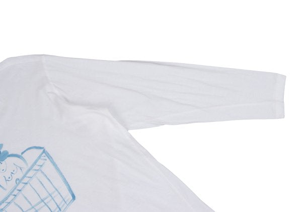 Yohji Yamamoto PH Japanese Drawing Print White Blue Size M